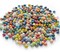 350 Pieces 1.7 Pounds Vibrant Glass Mosaic Tiles Assortment for Crafts, Colorful Glossy Stone Glass Tiles Pieces Bulk for Mosaic Art Craft Home Garden Decoration